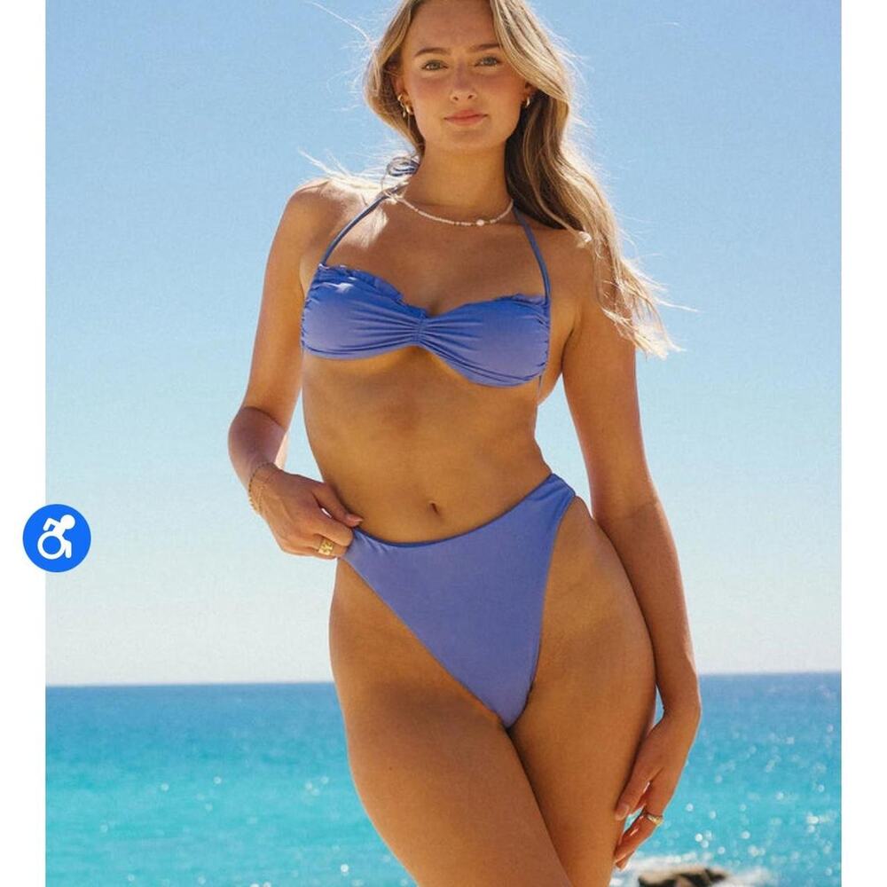 Dippin daisy high waisted purple bikini bottoms